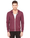 Triblend Lightweight Full-Zip Hooded Long Sleeve Tee