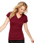 Junior's Fine Jersey V-Neck Tee