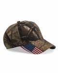 Camo with Flag Visor Cap