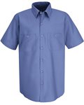 Industrial Stripe Short Sleeve Work Shirt