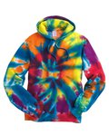 Multi-Color Cut-Spiral Tie-Dyed Hooded Sweatshirt