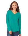 Women's V-Neck French Terry Pullover