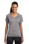 Women's Heather Colorblock Contender V Neck Tee