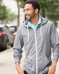 Sofspun® Full-Zip Hooded Long Sleeve T-Shirt