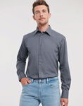 Men's Long Sleeve Tailored Polycotton Poplin Shirt