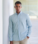 Henbury Long Sleeved Cotton Feel Coolplus® Shirt