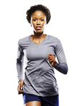 AI302 Women's V-Neck Long Sleeve Expert Tee