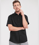 Russell Athletic Collection Short Sleeve Tailored Oxford Shirt