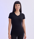 SF Clothing Ladies Feel Good Stretch V Neck T-Shirt
