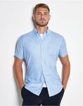 Slim Fit Short Sleeve Workwear Oxford Shirt
