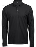 Men's Fashion Long Sleeve Luxury Stretch Polo
