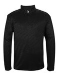 Line Embossed Quarter-Zip Long Sleeve T-Shirt