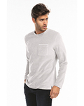 Unisex USA Made Velour Long-Sleeve Pocket T-Shirt
