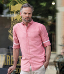 Russell Collection Tailored Long Sleeve Washed Oxford Shirt