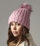 Beechfield Verbier Fur Pop Pom Beanie