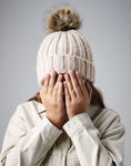 Junior Faux Fur Pom Pom Chunky Beanie