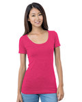 Ladies' USA Made Wide Scoop Neck T-Shirt