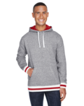 Adult Peppered Fleece Lapover Hooded Sweatshirt
