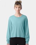 Women's Cotton Jersey CVC Long Sleeve Crop Tee