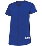 Ladies Stretch Faux Button Jersey