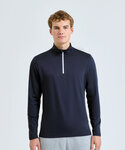 Men's TriDri® recycled long sleeve brushed back ¼ zip