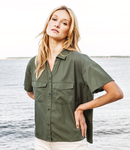 Native Spirit Ladies Short Sleeve Oversized TENCEL™ Shirt
