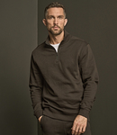 Tee Jays Ribbed Interlock Half Zip Sweatshirt