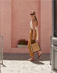Natural Starched Jute Midi Tote