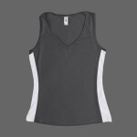 AJ215 Women's V-Neck Colorblock Tank