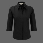 Russell Collection Ladies 3/4 Sleeve Fitted Poplin Shirt
