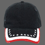 OTTO United States Flag Pattern Garment Washed Distressed Superior Cotton Twill Six Panel Low Profile Baseball Cap