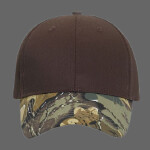 OTTO Camouflage Visor Cotton Blend Twill Six Panel Low Profile Baseball Cap