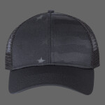 Debossed Stars and Stripes Mesh-Back Cap