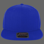 Wool Blend Twill Flat Bill "OTTO SNAP" 6 Panel Mid Profile Snapback Hat