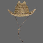 OTTO CAP Straw Cowboy Hat w/Adjustable Cord